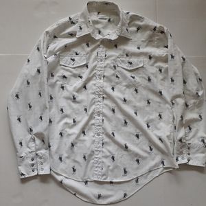 K Mart Brand Western Shirt white XL